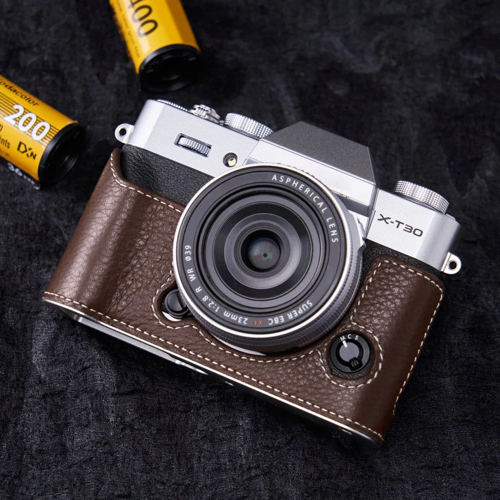 For Fujifilm Fuji XT30 XT30II XT30III X100VI XT50 XT5 XE5 XM5 XS20 Case X-T30III Vintage Genuine Leather Half Camera Protector