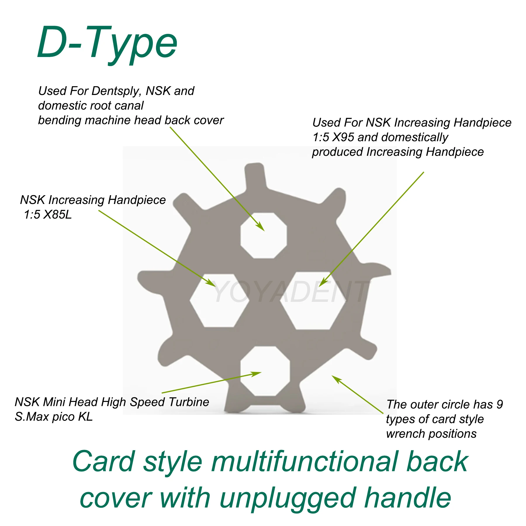 الأسنان إزالة الغطاء الخلفي وجع ل قبضة يد بسرعة عالية صالح NSK/WH/SIRONA/BEING/SINOL/KAVO زراعة المحرك مقبض أدوات طب الأسنان #5