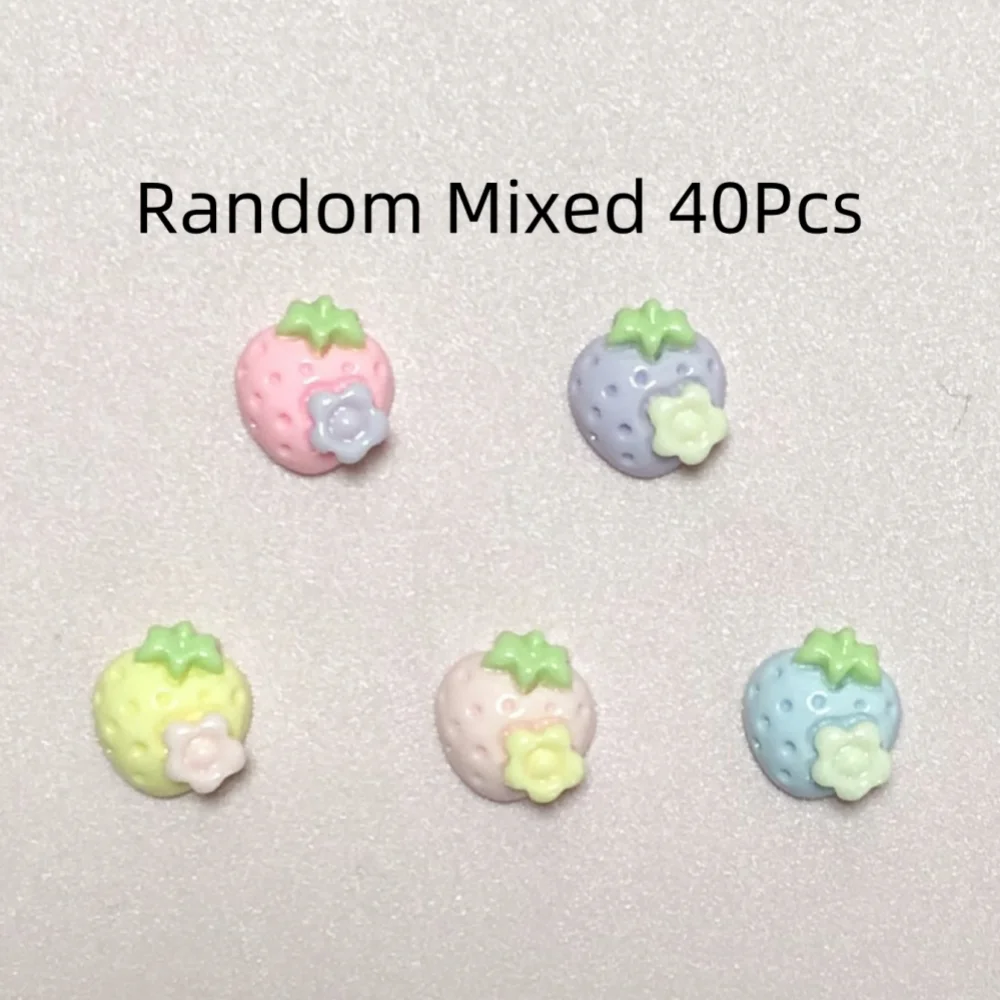 Kawaii gemischt 40 Stück rosa Durian Welpe Nail Art Charm Diy Scrapbooks Handwerk Zubehör Junk Telefon Kopfhörer Fall Computer Ornament