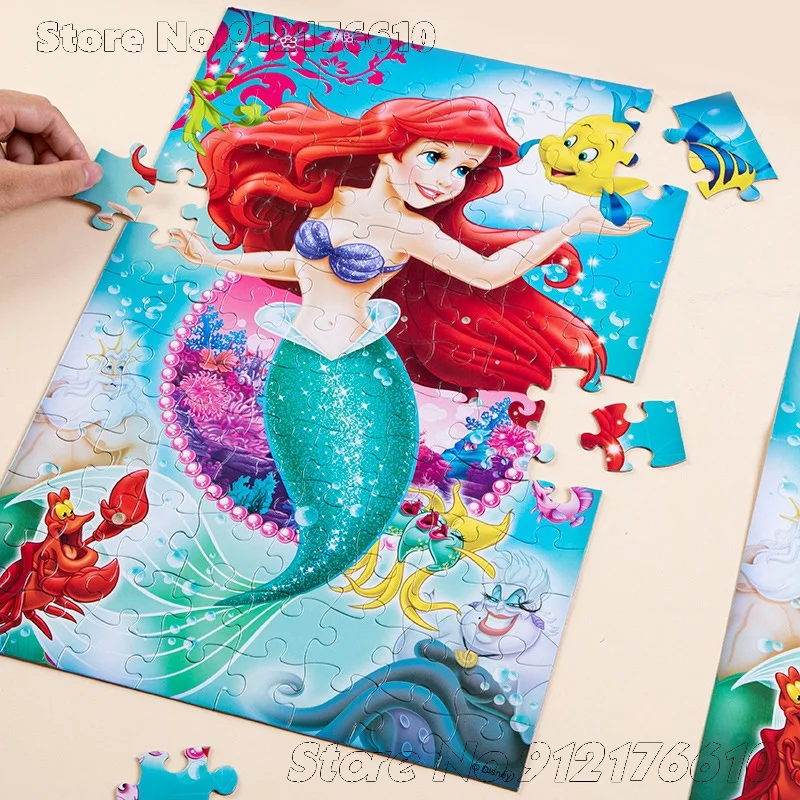 

The Little Mermaid 500 Pieces Jigsaw Puzzles Decompress Puzzles Disney Princess Ariel Cartoon Puzzles Paper Game for Kids Gifts