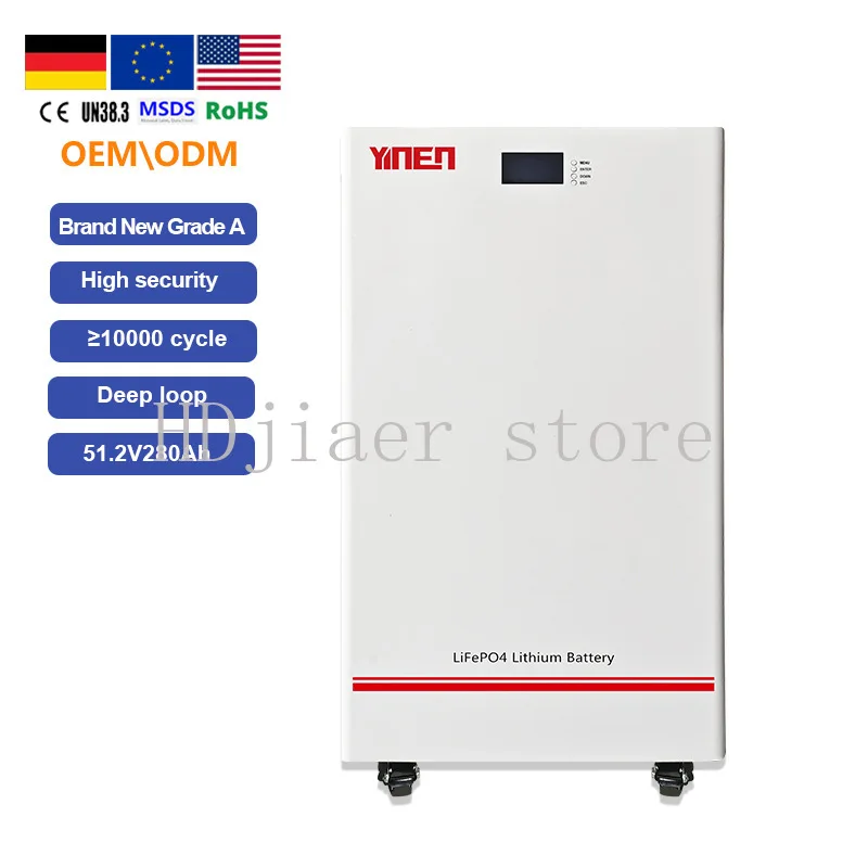 

Mobile Off-Grid Energy Storage LiFePO4 Battery - 51.2V 280AH/314AH for Home Use, Supports 16 Units Parallel Connection
