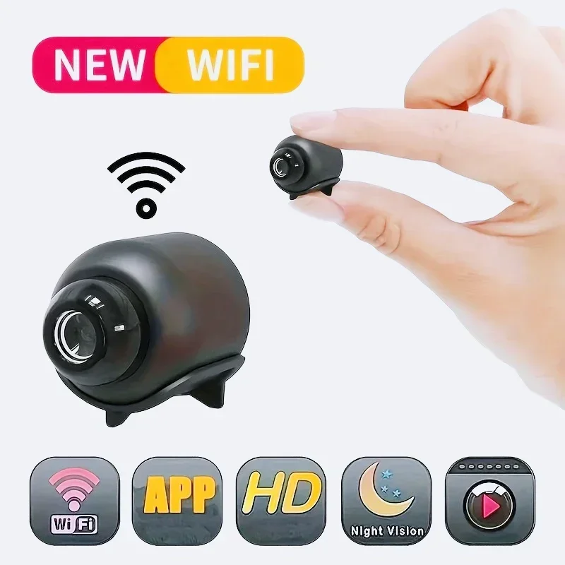 

Mini WiFi Camera 1080P HD, Indoor Security Cam with Night Vision, 2-Way Audio, Baby & Pet Monitoring