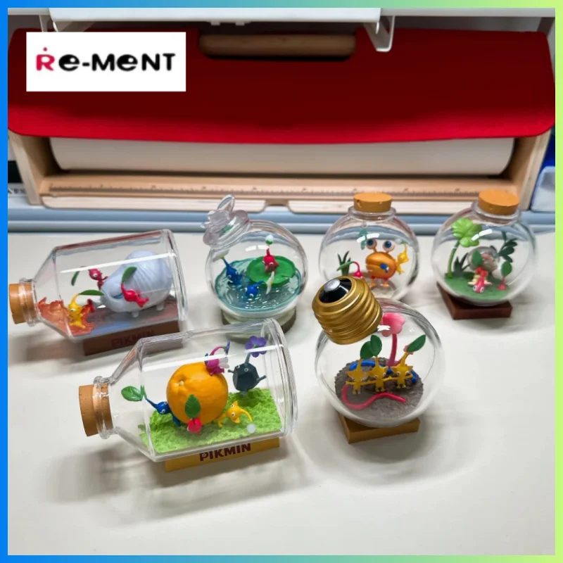

В наличии Re-Ment фигурки Pikmin Terrarium Collection 1, слепая коробка, миниатюрная сцена, конфетная игрушка, коллекция украшений, подарок для детей