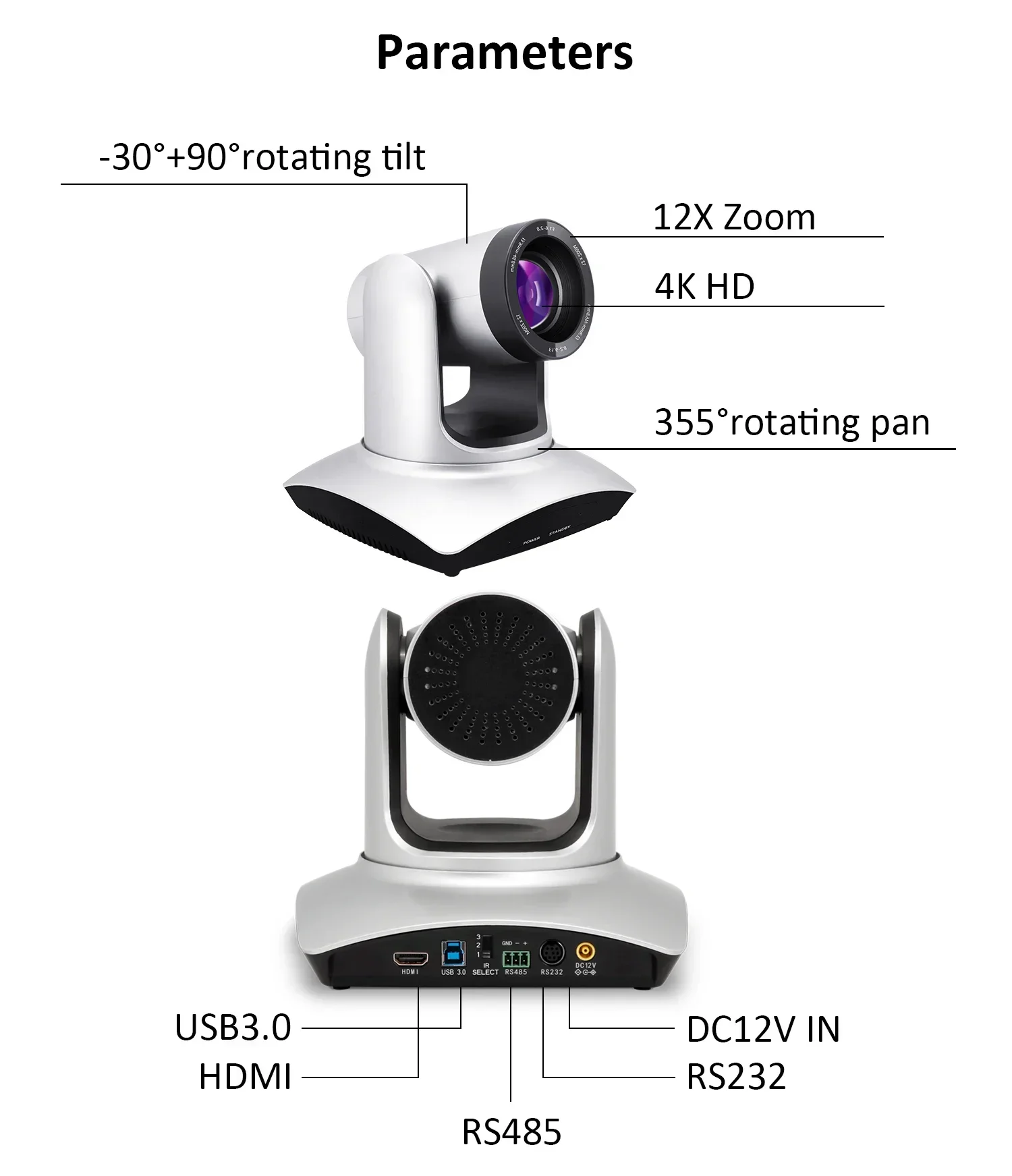 

2025New 12x 20x 1080P 4K PTZ Camera UHD 8MP SDI camera NDI camera Video Conference System for Live Streaming Live Broadcast USB3