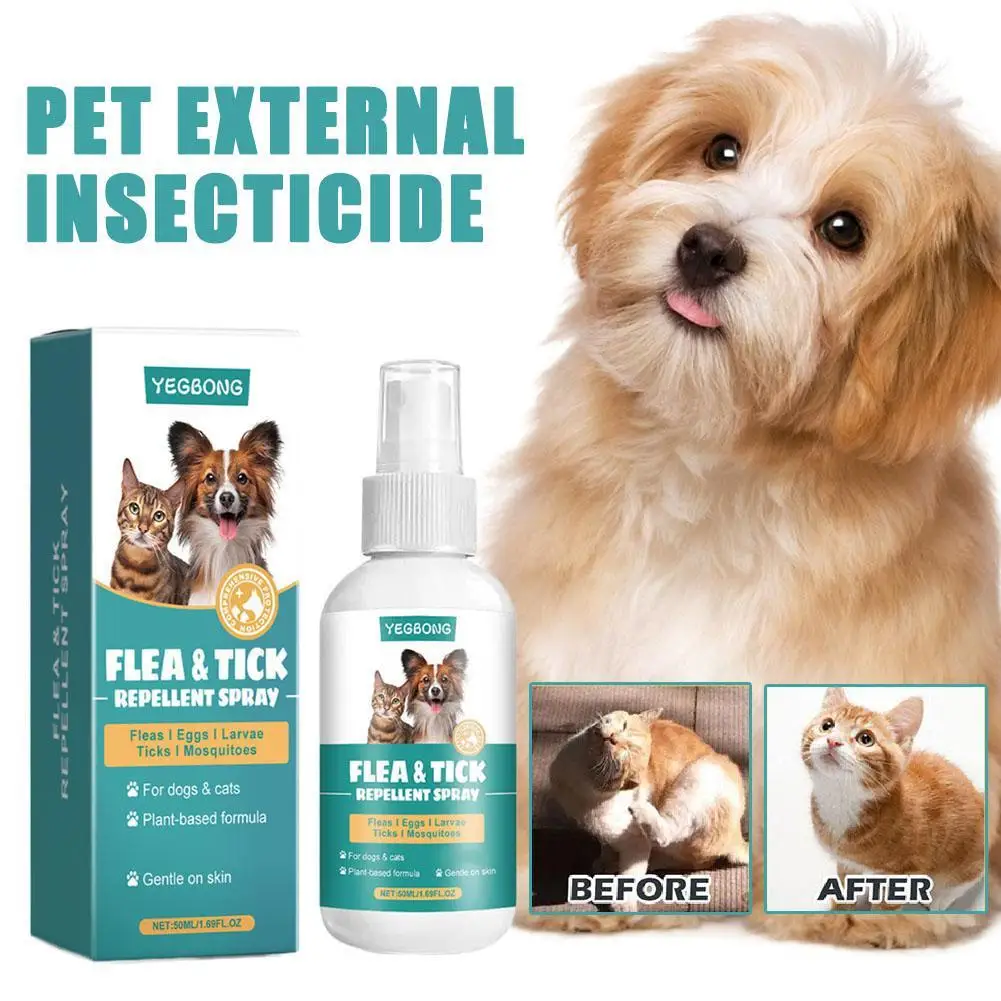 Spray de picazón y garrapatas para perros, duradero, seguro, de acción rápida, suministros eficaces para mascotas, alergia para gatos, cuidado de la piel de mascotas antipérdida