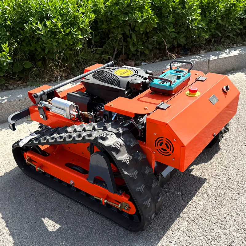Customized Automatic Small Electric Remote Control  Crawler Grass Cutter with Chinese Zero Turn Design