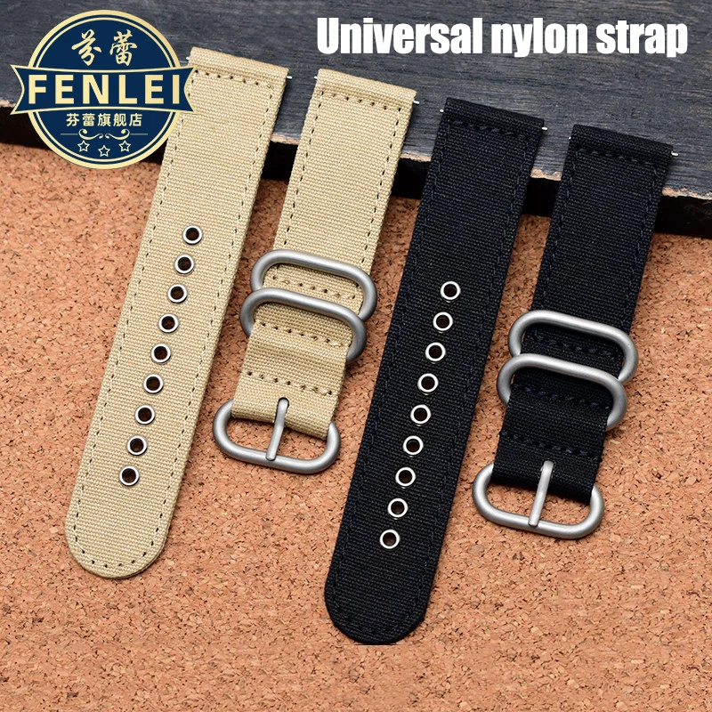 Nylon Canvas Watch Band For TIMEX Seiko Citizen Seagull Casio PRG-600Y Outdoor Sports Universal Strap Bracelet 18MM 20MM 22 24MM