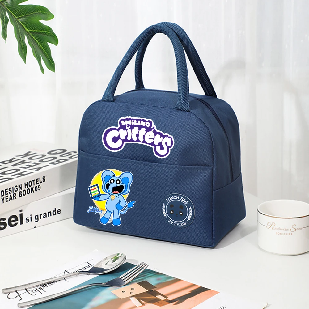 Smiling Critters Lunch Box Handbag borsa refrigerata isolata impermeabile foglio di alluminio semplice borsa da Picnic addensata portatile