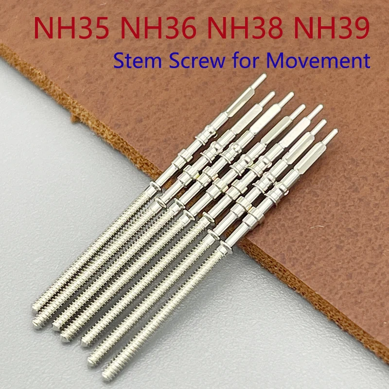 2/4/10Pcs NH35 Stem Screw Watch Steel Stem Crown Kit Watch Parts For NH34 NH35 NH36 NH38 NH39 Movement Watches Stem Spare