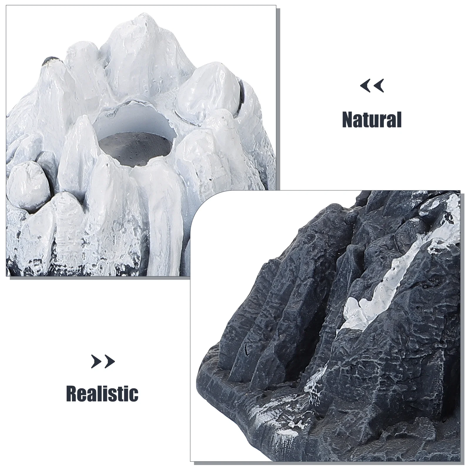 

Fish Tank Snow Mountain Ornament Simulated Landscape Decorative Mini Snow Mountain Craft Aquarium Accessory Natural