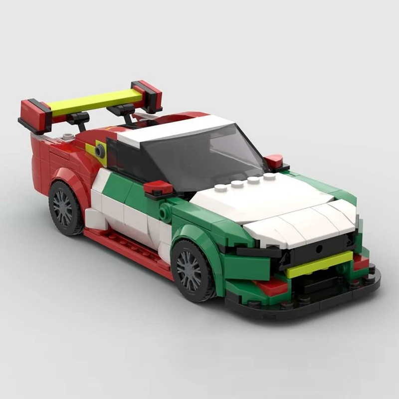 Speed Racing Car Model MOC Building Bricks Mustang Top Tier Sports Car Modular Technology Children Holiday Gifts Assemble Toys