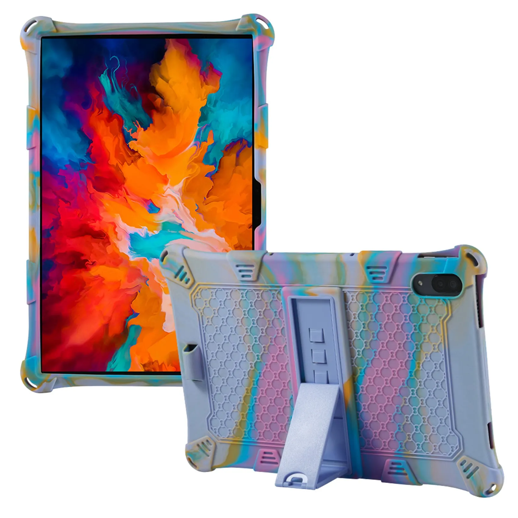 Funda para Lenovo Xiaoxin Pad Pro TB-J706F Funda de silicona de 11,5 pulgadas Funda anticaída con soporte ajustable para tableta y