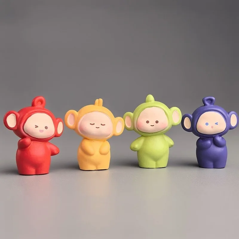 

4PCS Hot Cartoon Teletubbies Series Car Tabletop Toy Creativity Exquisite Cute Model Toys Men and Women Birthday Gift