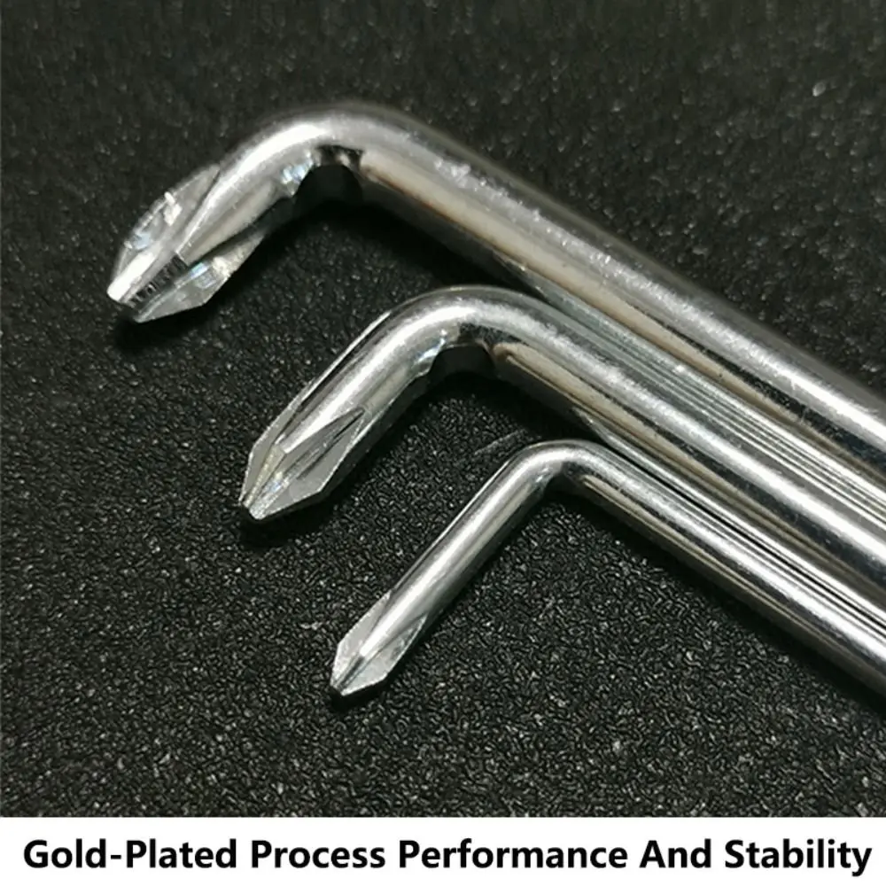 3Pcs/Set L-Type Screwdriver Set For Fender Narrow Space Double Headed Right-Angle Elbow Bend Short Arm Screwdriver Hand Tool Set