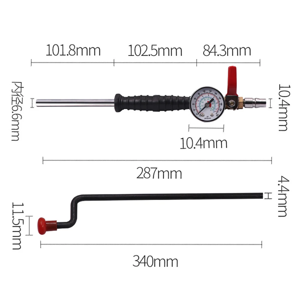 1 Pcs Hand Cranked Quick Inflation Rod Large Truck Tire Inflation Rod Ball Valve With Pressure Gauge And Gauge For  Tire Repair