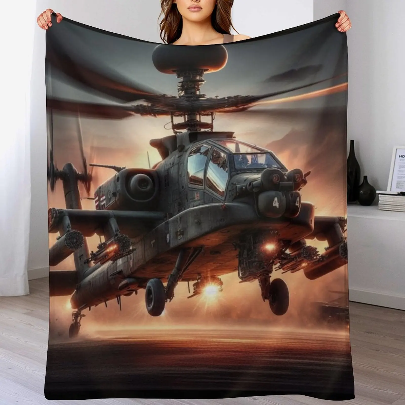 

Combat helicopter #4 Throw Blanket Decorative Soft Throw Blanket for Couch Sofa