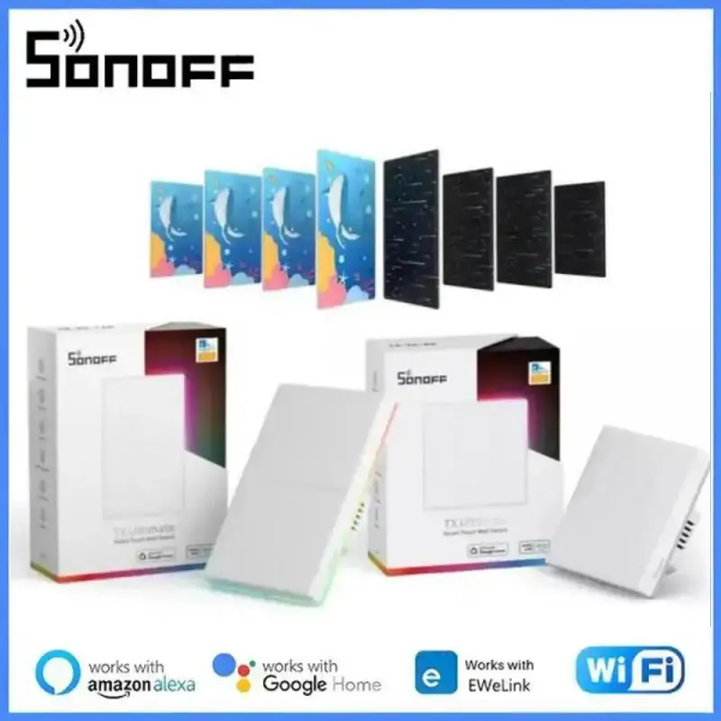 

SONOFF T5 120 1C 2C 3C 4C Wifi Smart Wall Touch Switch TX Ultimate Full Touch Access Smart LED Light Switch Voice Control Alexa