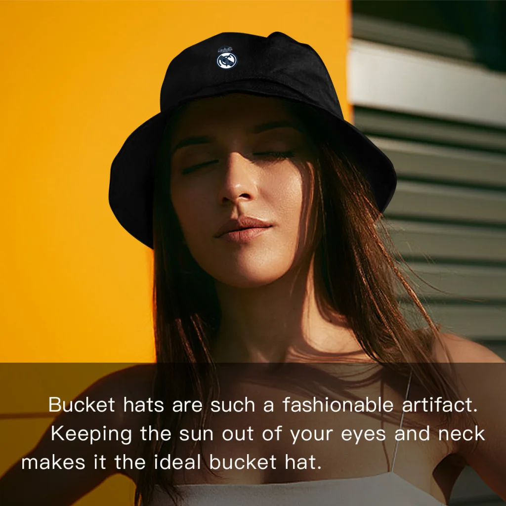 Real M-Sombrero de cubo Unisex bordado para mujer, gorro de Hip Hop de doble cara, gorros de sol para pesca en la playa de Panamá para las cuatro estaciones