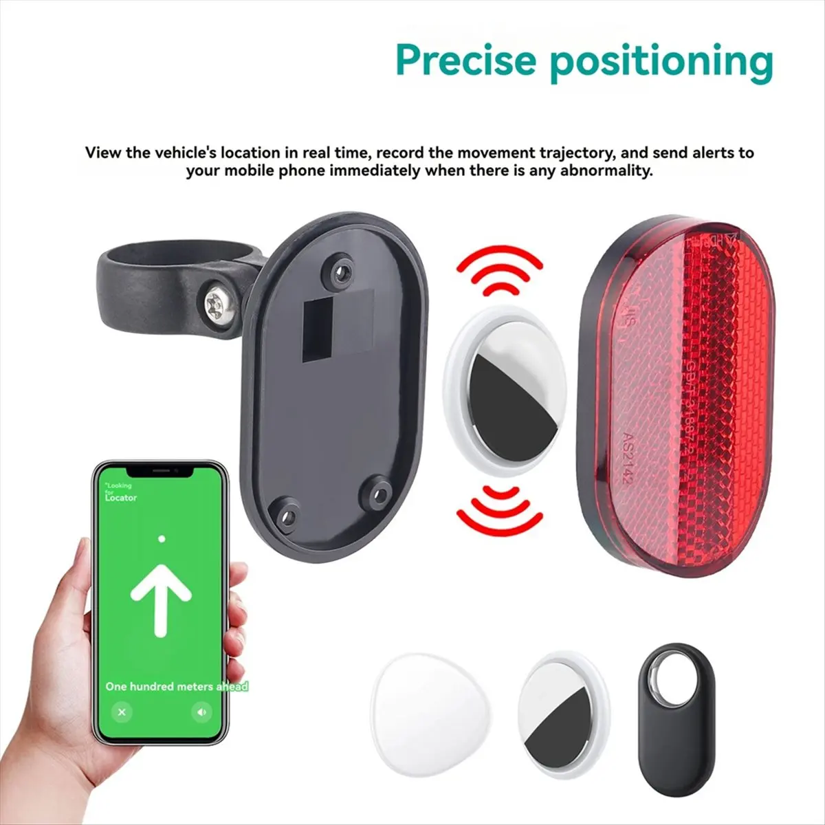 Fits for Bike Mount Hidden for Bicycle Seatpost Mount Anti-Theft Tracker Reflector Holder for Electric Bicycle Scooter