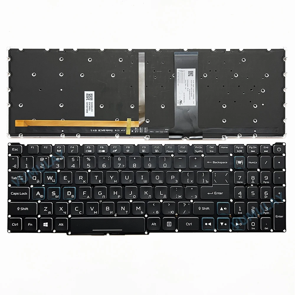 US/Russian RGB Backlit Keyboard for Acer Nitro 5 AN515-43 AN515-54 AN515-55 AN517-51/52 AN715-51 N20C1 LG5P_P90BRL NKI15130MD