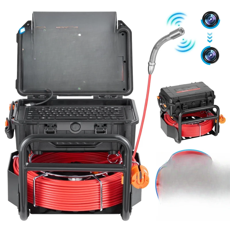 Sewer Camera 50m/100m Self-Leveling Drain Camera with 10.1