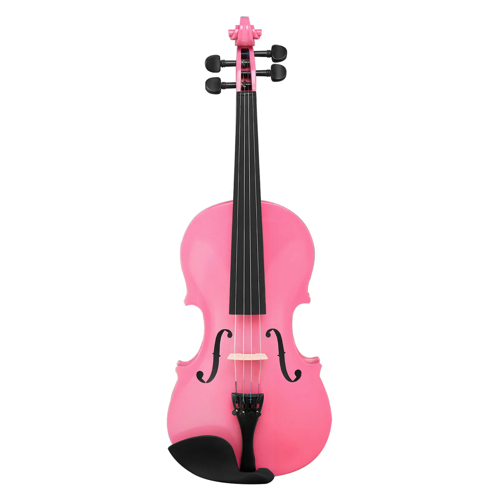 

New 4/4 Acoustic Violin Case Set - Full Size Pink Violin with Bow and Rosin - Premium Basswood Construction