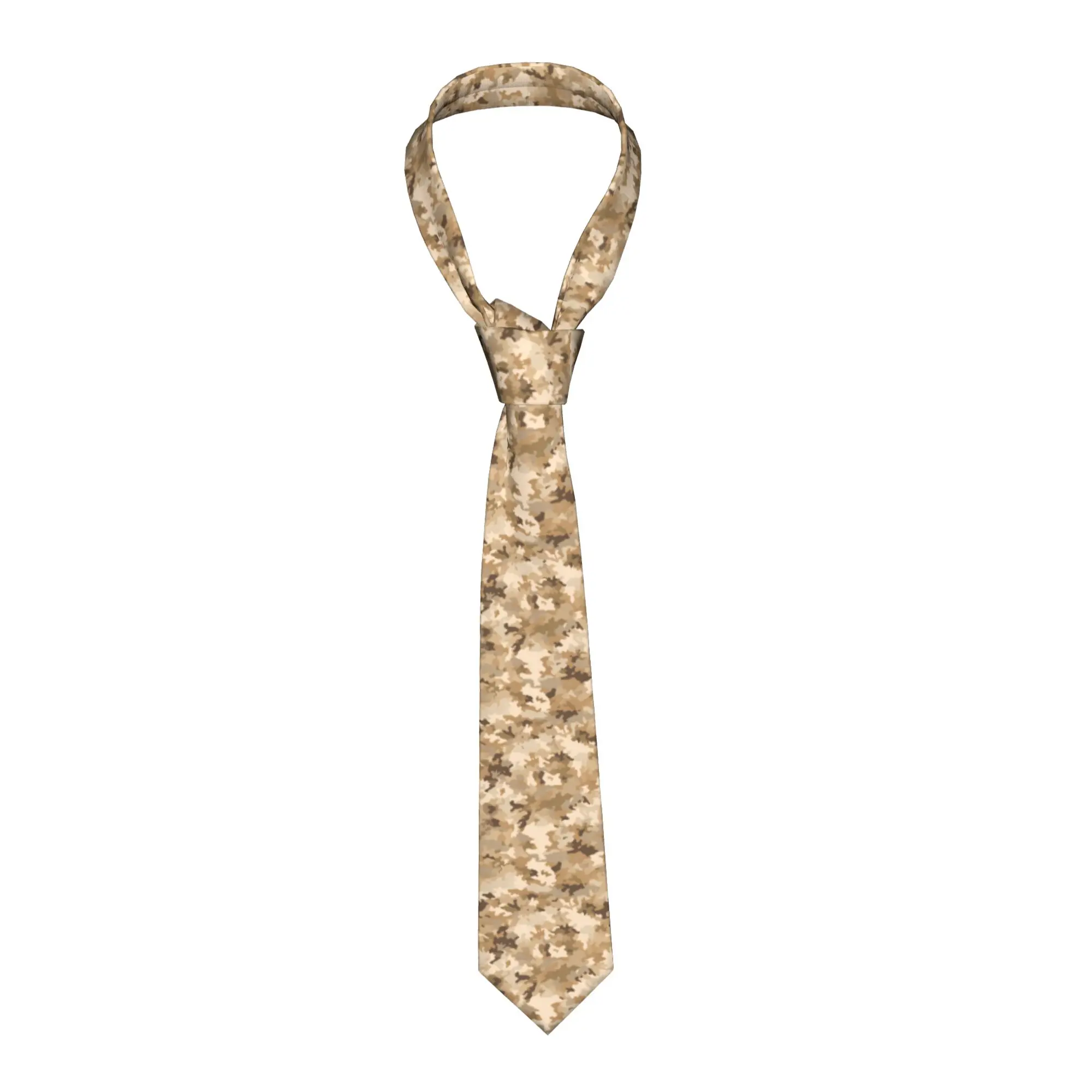 Classic Autumn Desert Camo Neck Ties for Business Men Camouflage Military Tactical   Neckties
