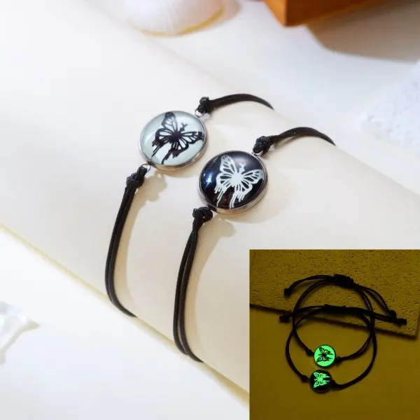 Romantische Leuchtende Sonne-Mond-Paar-Armbänder für Frauen und Männer, Handgefertigte Geflochtene Seil-Partnerarmbänder, Liebhaber-Schmuckgeschenke