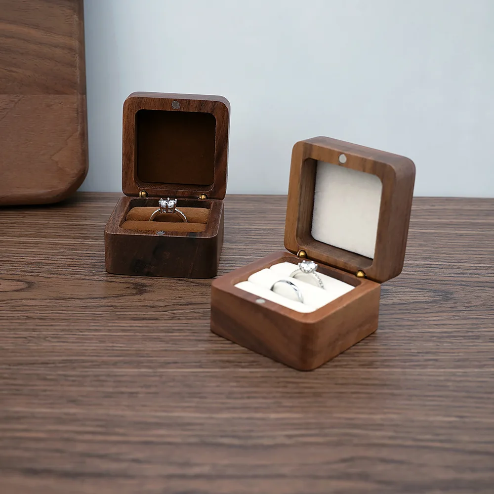 Customised wooden jewellery box Engagement ring Jewellery necklace Earrings Earring pendant