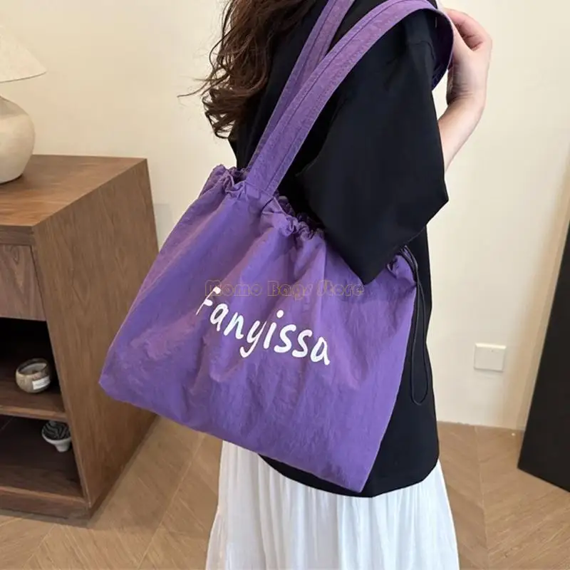 

X90D Multipurpose Nylon Bag For Women Lightweight Spacious Book Bag With Comfortable Strap Shoulder Bag Casual Shopping Pack