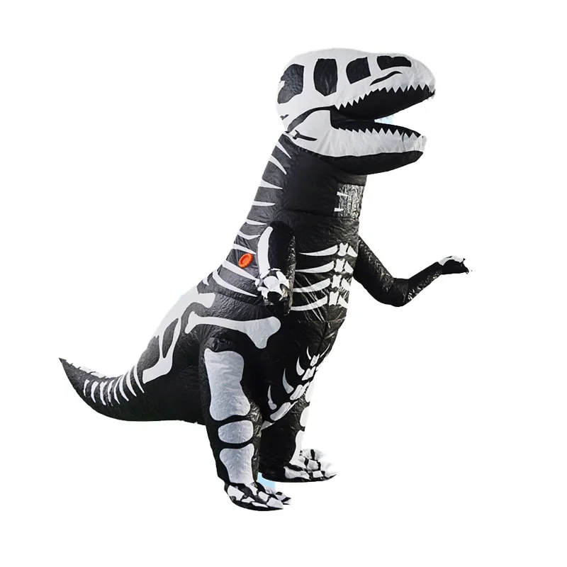 New Inflatable Dinosaur Costume T-Rex Skeleton Adults Kids Dino Suit Carnival Cosplay Party Fancy Dress Birthday Blow Up Outfits