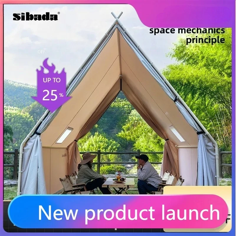 Outdoor Camping Tent Camp Scenic Area Triangle Tent Rainproof and Waterproof Big Roof
