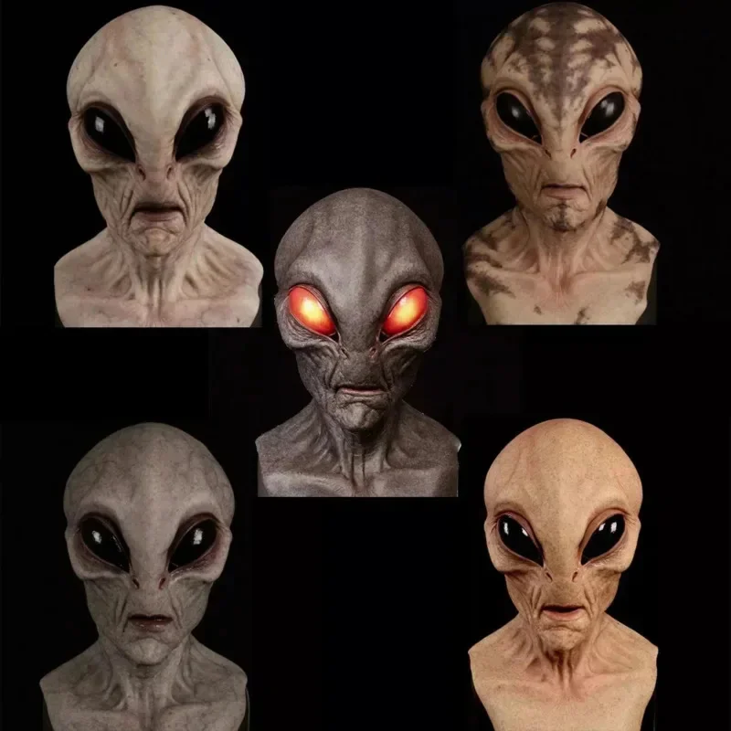 

2024 New Halloween Alien Mask Scary Horrible Horror Alien Supersoft Mask Mask Creepy Party Decoration Funny Cosplay Prop Masks