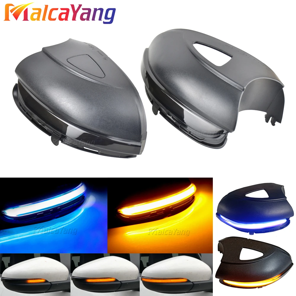 2X LED boczny wskaźnik lusterka wstecznego z migaczem i dynamicznym kierunkowskazem do Volkswagena VW Golf 6 MK6 GTI R32 2008-2015