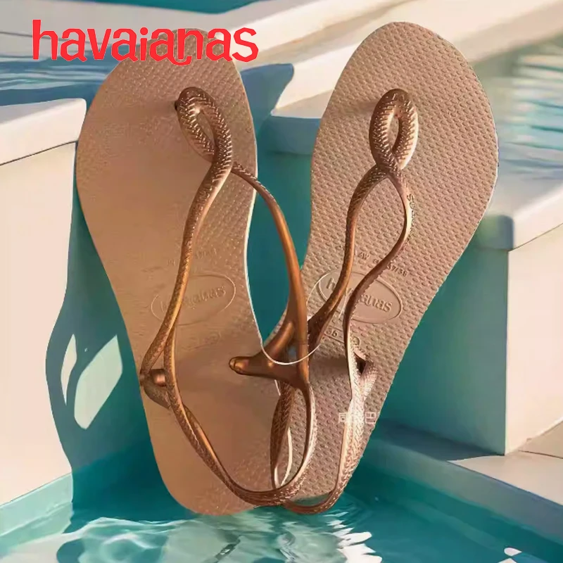 Havaianas women's sandals, flip flops, women's summer wear, clip on sandals, beach shoes, anti slip shoes