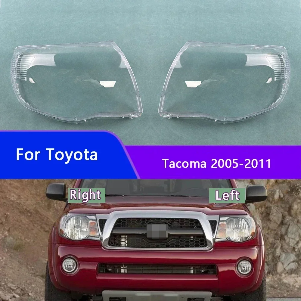 

For Toyota Tacoma 2005-2011 Headlight Cover Transparent Lampshade Lamp Lens Headlamp Shell Plexiglass Auto Replacement Parts