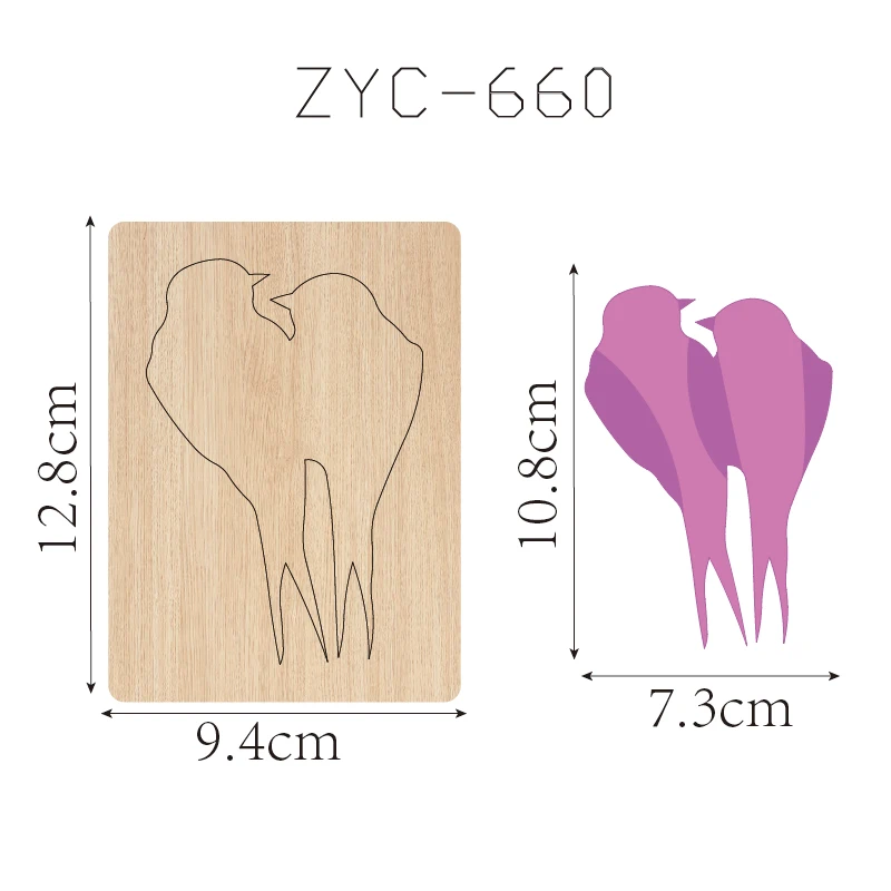 ZYC-660 bird wooden cutting mold suitable for diecutting machines