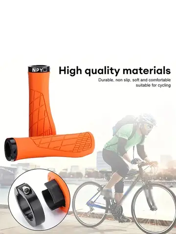1Pair Mountain Bike Handlebar Grips Anti-skid Comfortable Lockable Bicycle Grips Soft Rubber MTB Bike Grips Cycling Bike Parts