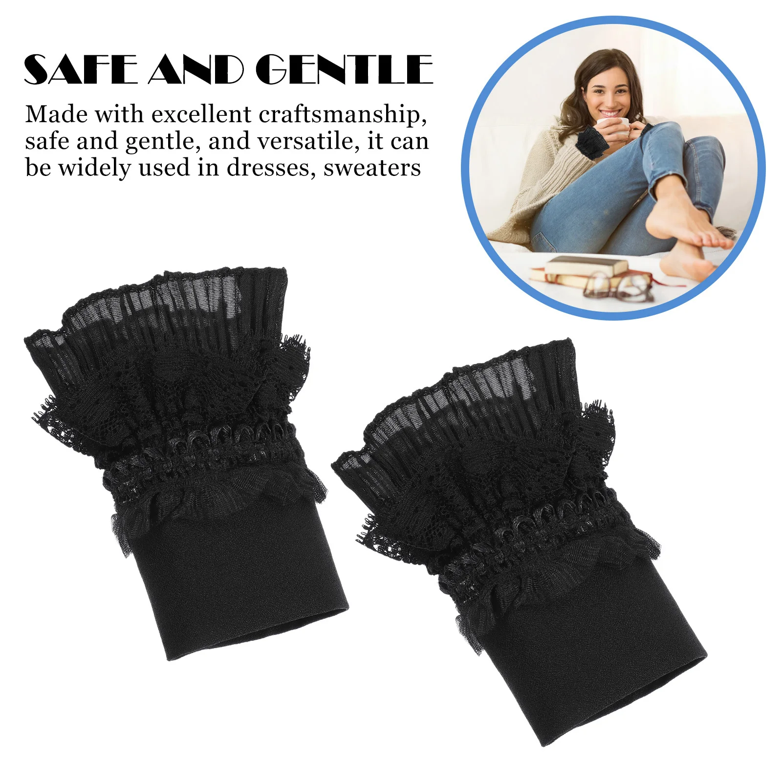 Рисунок 2 - 1 пара, искусственные кружевные манжеты для женщин