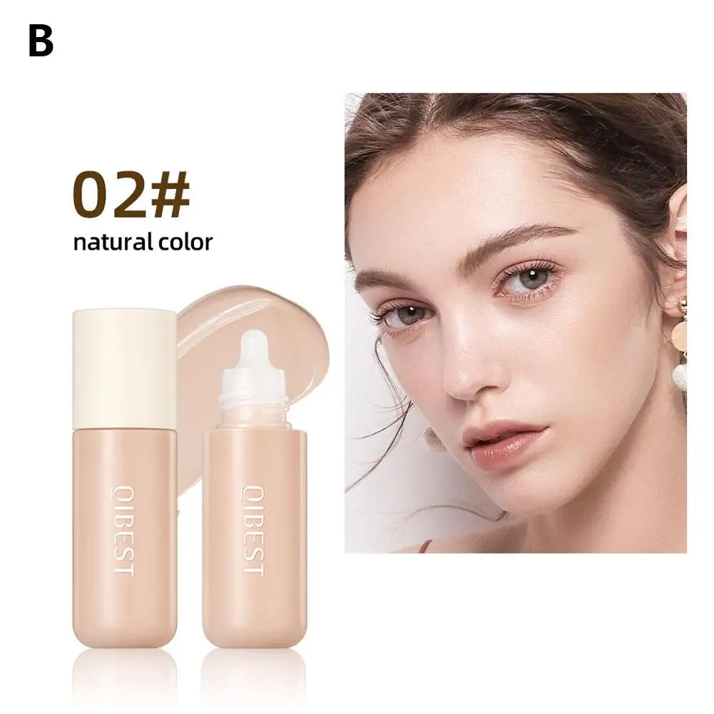 Nieuwe Vloeibare Foundation Waterproof Make-up Gezicht Primer Contour Crème Poreless Lichtgewicht Fleuren Dekking Hoge Basis Conceale P5W8