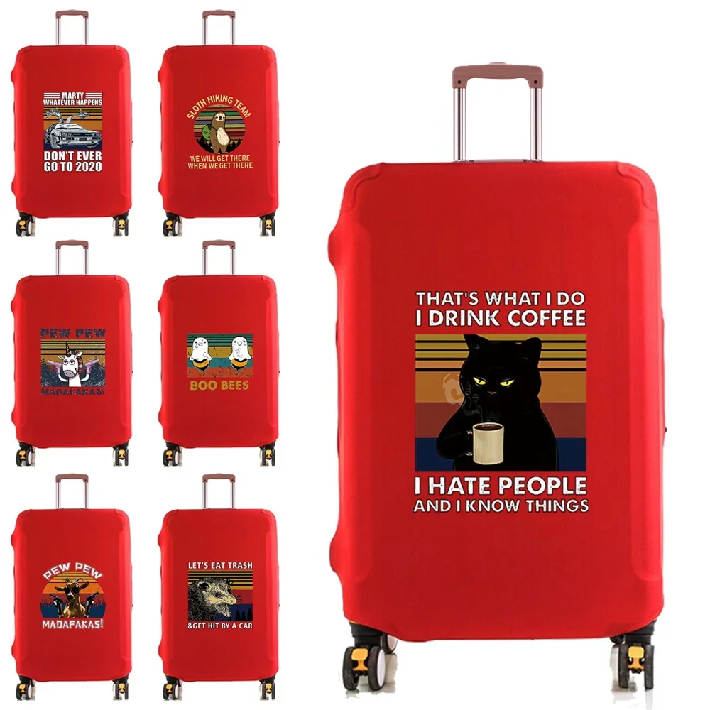 غطاء الأمتعة حامي مرونة الغبار حقيبة الموضة غطاء غبار صالح 18-28 بوصة عربة الأمتعة بيو طباعة إكسسوارات السفر #1