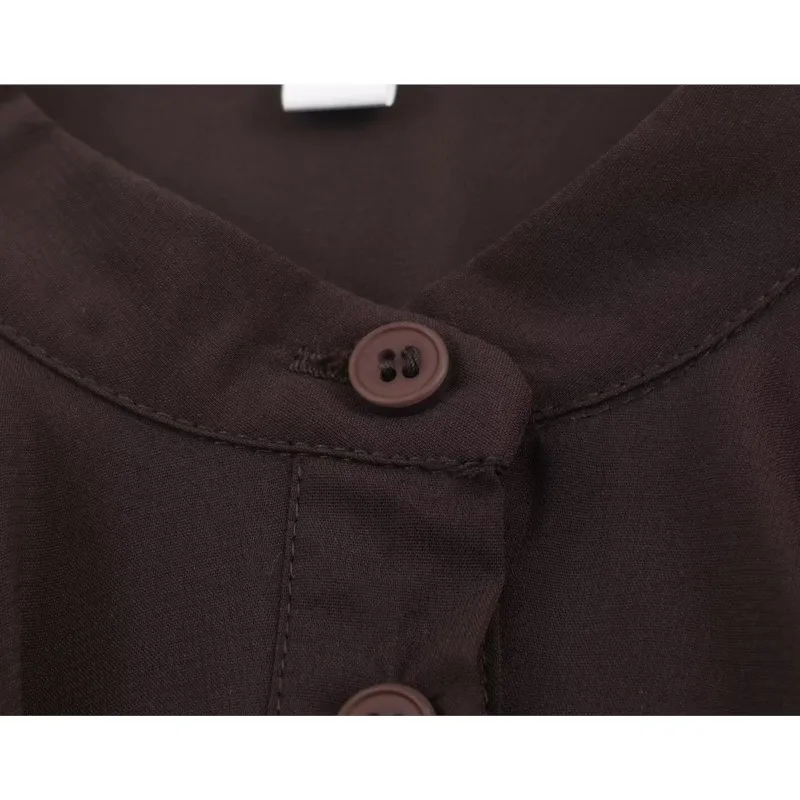 HipSeam Camicia da donna con collo arricciato Primavera Estate Manica lunga Casual Orlo dritto Camicia e camicette da donna Top chic femminili