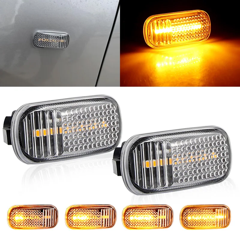 2PCS For Honda CRV Accord Civic Jazz Fit Stream Integra DC5 Odyssey Acura Side Marker Lamp Dynamic LED Turn Signal Lights