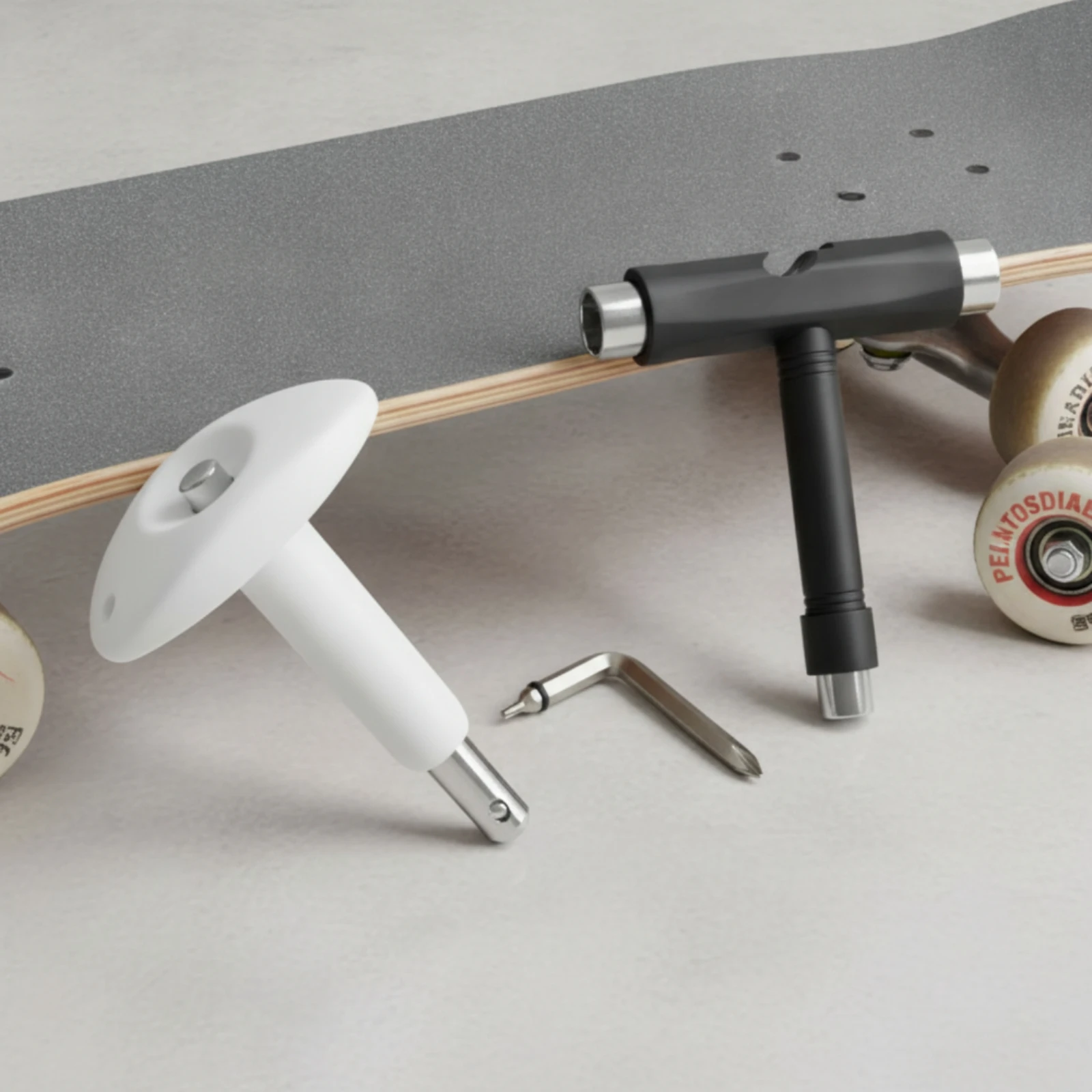 Skateboard T-Tool with Bearing Press Complete Skateboard Tool Kit Bearing Press Puller Compact T-Wrench Lightweight