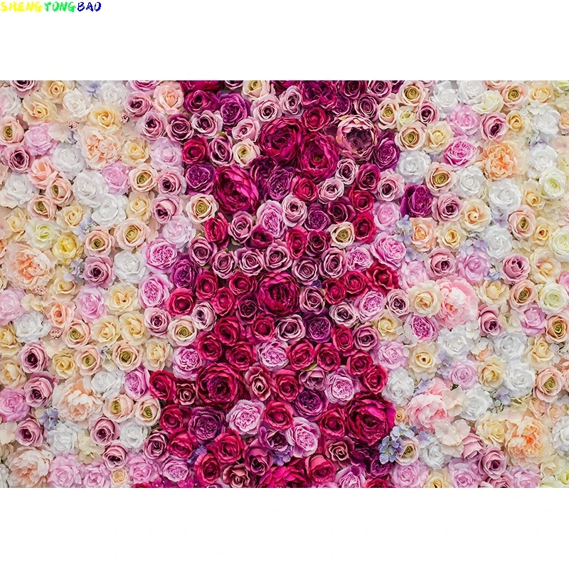 Wedding Photo Wall Background Rose Flower Newborn Baby Birthday Party Portrait Photography Backdrop For Photo Studio 210410HKW-6