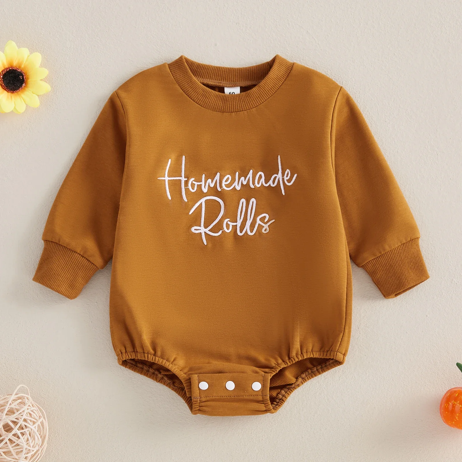 

Наряд на День Благодарения для маленьких мальчиков и девочек, толстовка с пузырьками, домашний комбинезон с рулонами, милая одежда для новорожденных