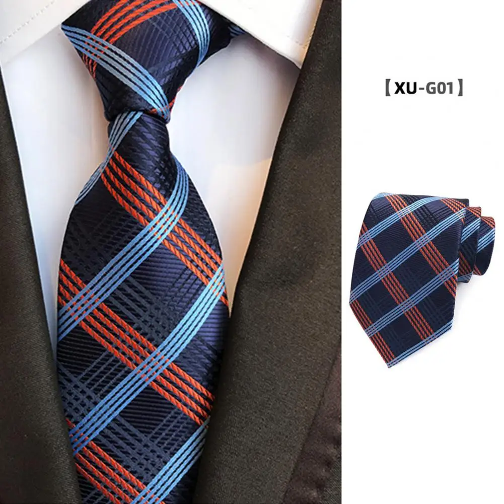 

Men Business Tie Multipurpose Adjustable Different Patterns Plaid Print Decorative Gentleman Necktie Clothes Accessory