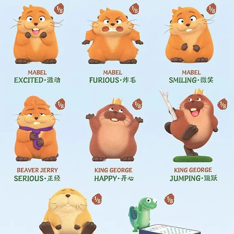 

Genuine TOPTOY Disney Pixar Beaver Transformation Program Mini Figure Blind Box Tom Lizard Anime Figure Loaf Beaver Mystery Box