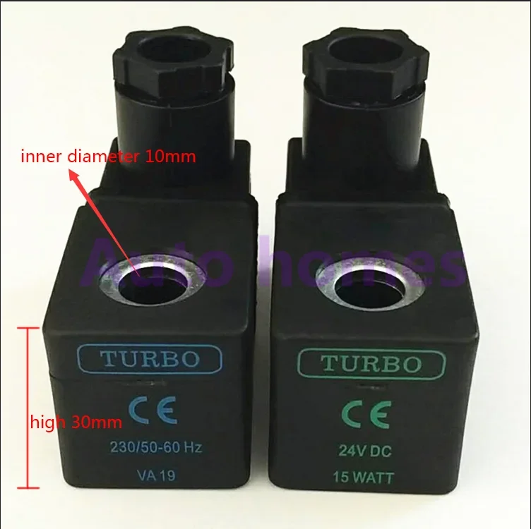 

TURBO Electromagnetic Pulse Solenoid Valve Coil AC220V DC24V Inner Diameter 10mm High 30mm