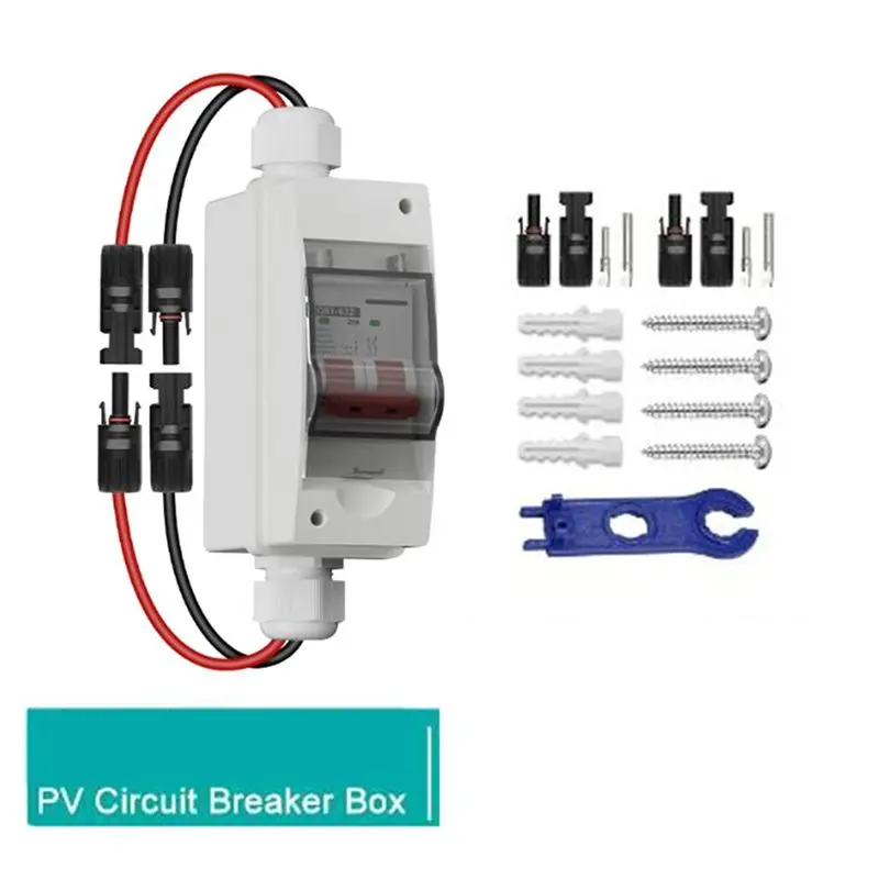 ABUG-Solar Panel Disconnect Switch 25 Amp 500V DC Miniature Circuit Breaker With Plug-And-Play Connector And IP65
